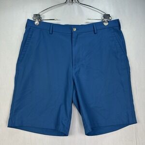 Peter Millar Salem Performance Shorts Mens‎ Size 36 Chino Port Blue 8" Inseam